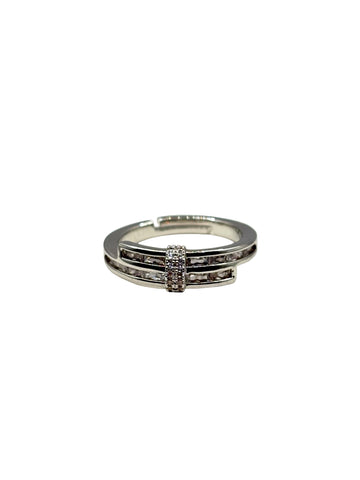 Dual Band Cross-Crystal Ring