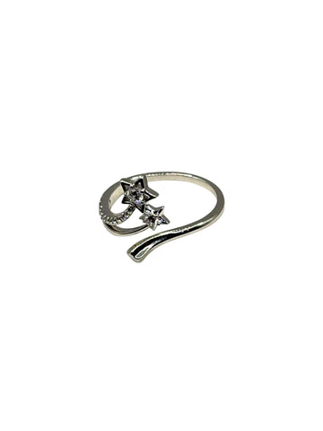 Silver-Tone Shooting Star Ring