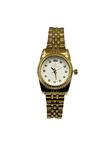 Classic Gold Bezel Watch – Faux Gold Finish