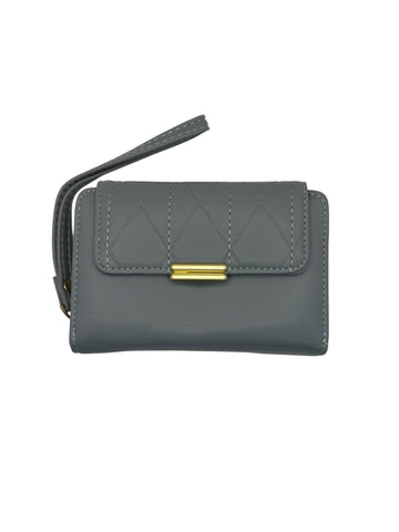 Quilted Flap Wallet with Wrist Strap