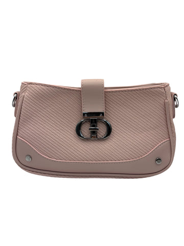 Blush Street Classic – Textured Shoulder Bag with Buckle