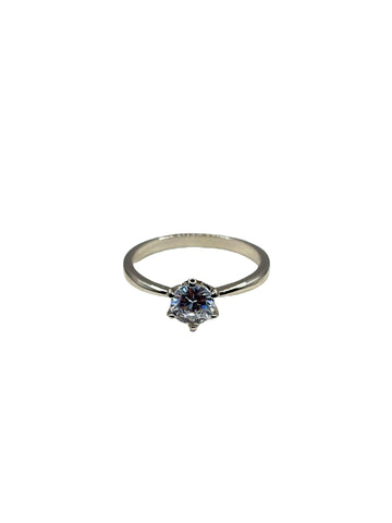Solitaire Sparkling Stone Ring