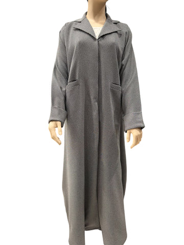 Queen Style Gray Design Abaya – Modern Elegance with Subtle Sophistication