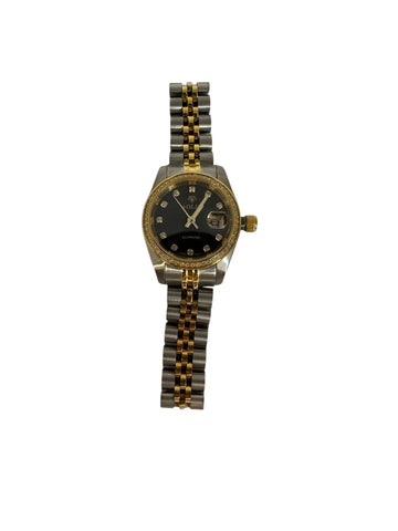 Elegant Dual-Tone Watch – Timeless Gold & Silver Design