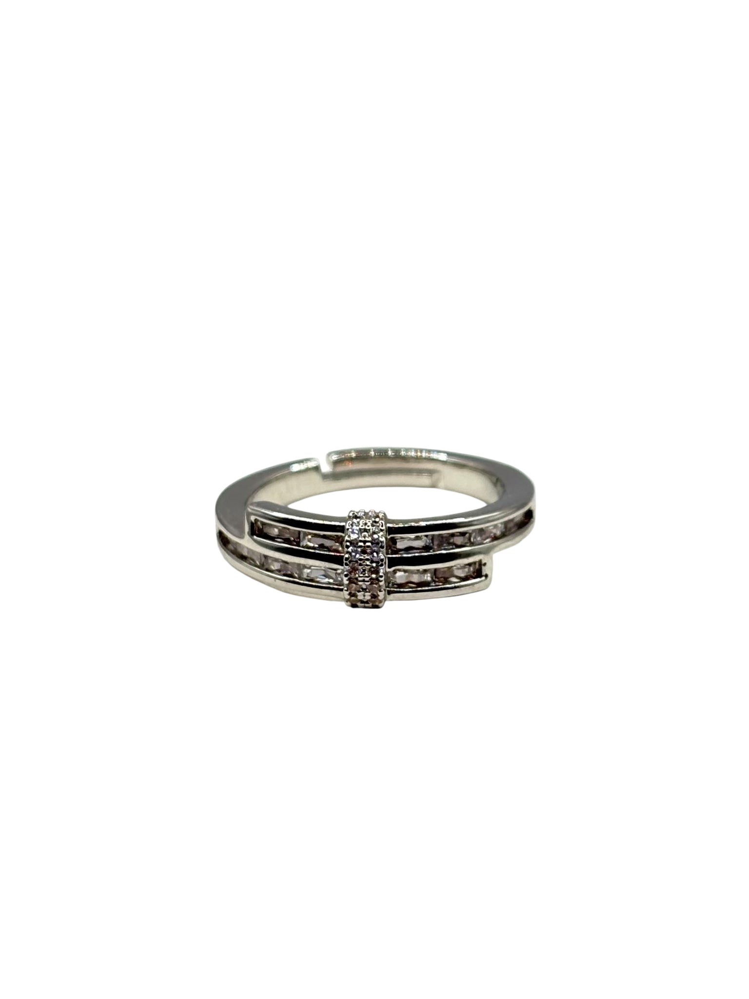 Dual Band Cross-Crystal Ring