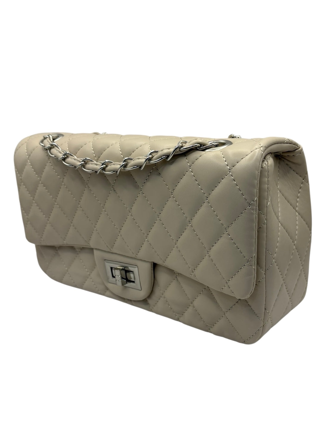 Quilted Classic Chain – Faux Leather Shoulder Bag