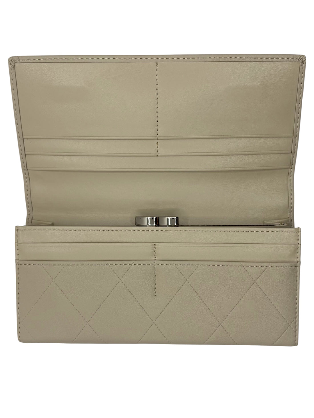 Classic Quilted Women’s Wallet with Gold Logo